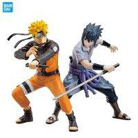 ภาพอนิเมะนารูโตะของแท้ Bandai นารูโตะ Uchiha ของเล่นตุ๊กตาขยับแขนขาได้ซาสึเกะของขวัญสำหรับเด็กผู้ชายของสะสมโมเดลเครื่องประดับ