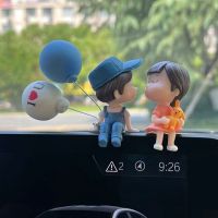 【CC】✢✑♛  Car Decoration Cartoon Couples Figure Figurines Ornament Interior Dashboard Accessories Gifts