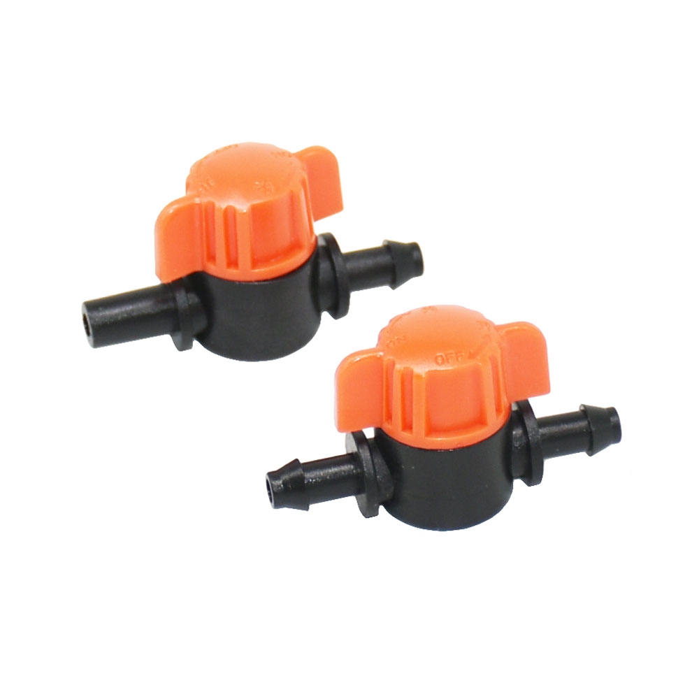10pcs 4mm Miniature Coupling Barbed Slotted Water Hose Valve Connectors 