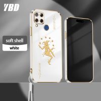 เคสโทรศัพท์ YBD สำหรับ OPPO Realme C15 C21 C21Y C25Y C12 C25 C25S Realme Narzo 20 30A 50A Minimalist Poker เนื้อนิ่มมีฟรีสายคล้อง