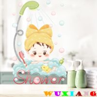 【wuxiang】สติกเกอร์ตกแต่งห้องน้ํา ลายน่ารัก