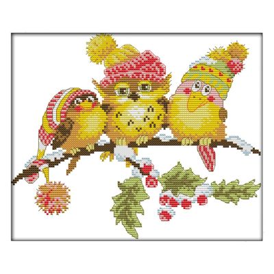 DIY Needlework Pre-Printed Embroidery Starter Kits for Beginners 11CT Cross Stitch Stamped Kits Fabric Crafts Patterns