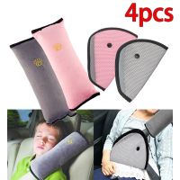 4Pcs Seatbelt Pillow Set Shoulder Pads Car Covers Adjust Car Safety Soft Protect Neck Auto Decoration Strap Headrest for Baby