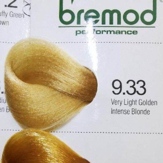 9.33 Very Light Golden Intense Blond Bremod Hair Color 100 Ml With ...