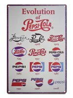 TIN SIGN "Pepsi Cola Rust" Beverage Signs Garage Wall Decor