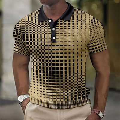 เสื้อโปโลผู้ชายย้อนยุค2 3D ลายจุดเสื้อโปโลแขนสั้นแบบหลวมลำลองแนวสตรีทเสื้อโอเวอร์ไซส์ชุดกีฬาคุณภาพสูงเสื้อนุ่มเสื้อโปโล