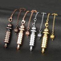 Metal Pendulum Dowsing Divination Reiki Healing Spiritual Meditation Yoga Amulet Screw Shape Pendule Pendant Jewelry