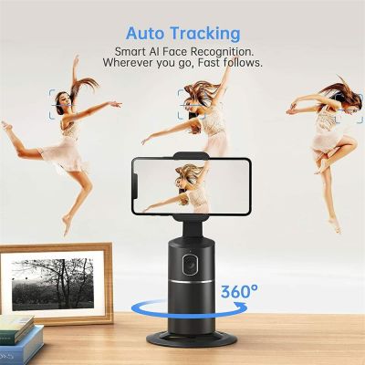 กล้องติดตามใบหน้าอัตโนมัติ360หมุนเวียนขาตั้งวางโทรศัพท์ AI สมาร์ทถ่ายเซลฟี่สติ๊กสำหรับบันทึกวิดีโอถ่ายทอดสด Vlog