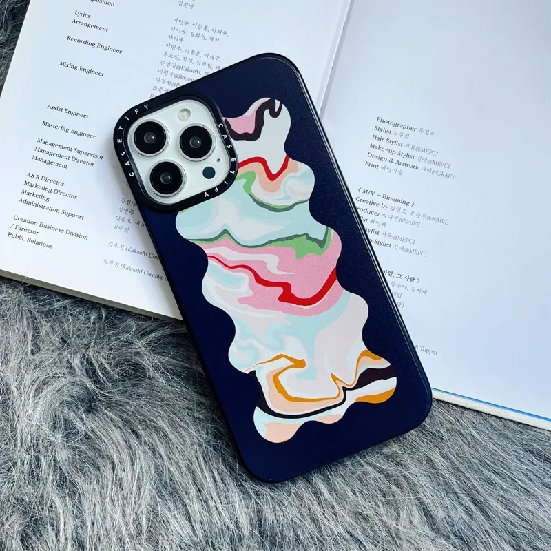 Casetify aespa KARINA เคสโทรศัพท์มือถือ ซิลิโคนนิ่ม TPU ลายสายรุ้ง