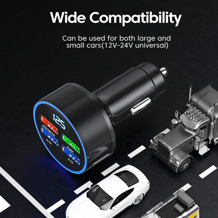 4in1-120w-usb-car-charger-qc-3-0-car-phone-charger-fast-charging-quick-charge-adapter-สำหรับ-13-12-xiaomi-samsung