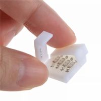 ✽✖ 10Pcs/Lot 4Pin 10mm RGB LED Tape Connector 4 Pin Free Welding Extension Wire Connection for SMD 5050 RGB LED Strip Ribbon light