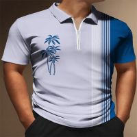 【CC】№☋◕  New Polo Shirt Men Short Sleeve coco Print T-shirt Lapel Fashion male