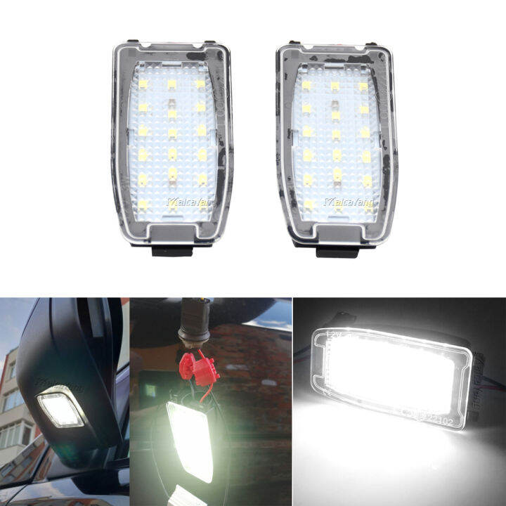 2x-สำหรับ-volvo-s60-s80-v70-xc70-land-rover-discovery-freelander-led-ภายใต้กระจก-puddle-โคมไฟกระจกมองหลังด้านข้าง-light