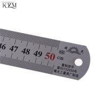 ﹊ New 50cm 20inch Stainless Steel Metal Straight Ruler Precision Double Sided Rulers Wholesale