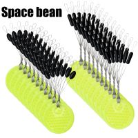 60pcs/Set Rubber Space Beans Weight Stoppers Carp Fishing Bait Fish Float Tools Professional Space Beans for Fishing Accessories