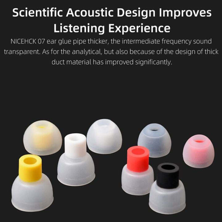 nicehck-07-noise-isolating-silicone-ear-tips-soft-safe-eartips-improve-vocal-for-nx7-mk3-asx-zsn-zs10-pro-zsx-in-ear-earphone-wireless-earbud-cases