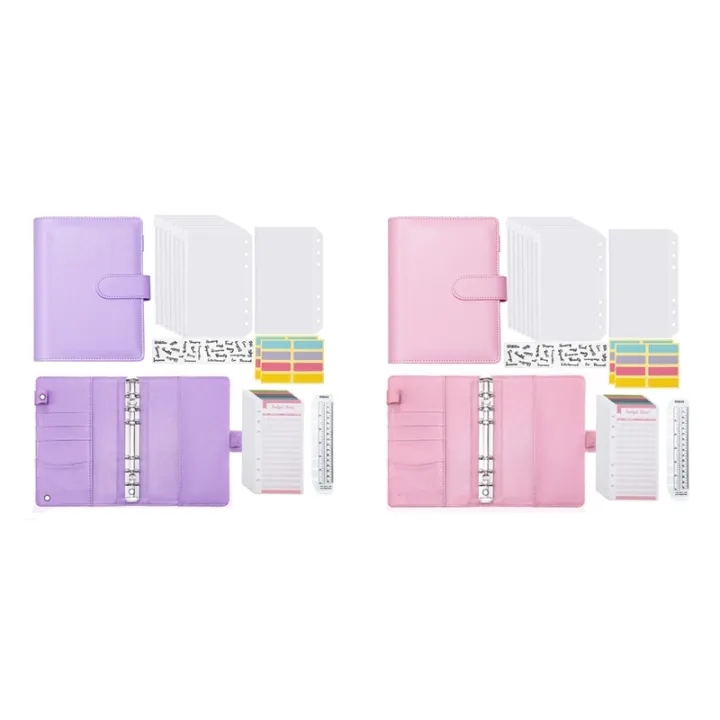 A6 Budget Binder with Zipper Envelopes, Budget Planner Book Money