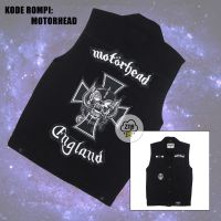 ❁✒ เสื้อกั๊ก ผ้าเดนิม ปักลาย Motorhead สําหรับผู้ชาย และผู้หญิง