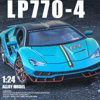 1:24จำลอง Lp770 Lamborghinis กีฬารถรุ่นรถตกแต่ง Dicast รถของเล่น Miniatur รถแฟนของขวัญคอลเลกชัน