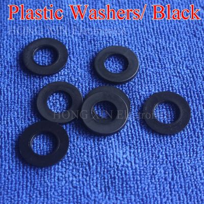 ✴☊✐ M2 M2.5 M3 M4 M5 M6 M8 M10 M12 Black Plastic Nylon Washer Plated Flat Spacer Seals Washer Gasket Ring O Ring Gasket Washers 1pcs