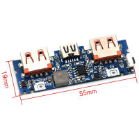 ET CITYS บอร์ดชาร์จแบตเตอรี่ลิเธียม USBคู่ LED 5V 2.4A Micro-C โมดูลชาร์จ18650แบตสำรองเคลื่อนที่