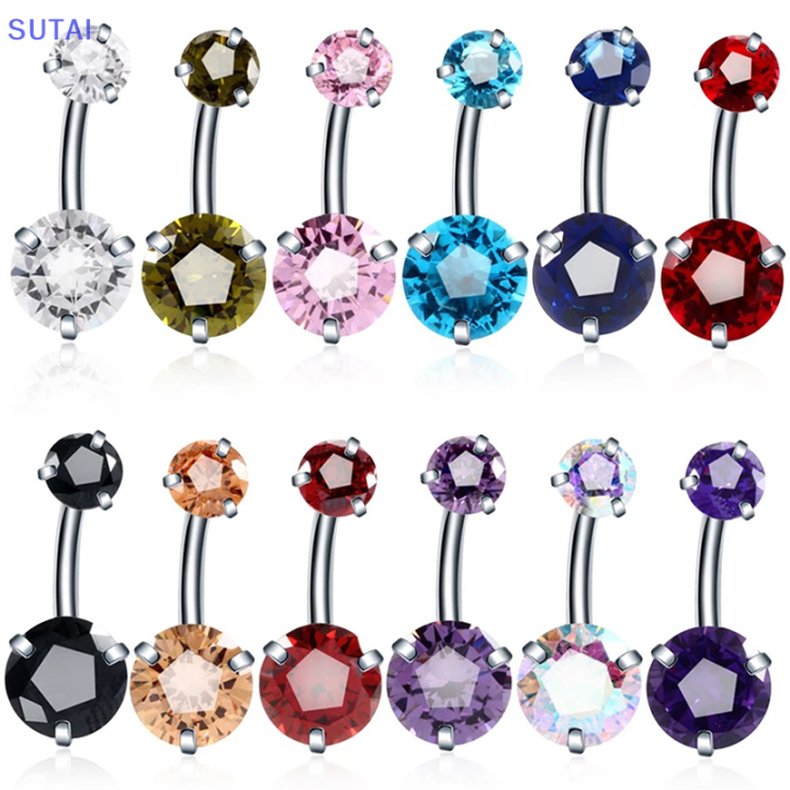 lowest-price-sutai-เซ็กซี่สะดือบาร์ท้องเครื่องประดับคริสตัลเพทายเจาะร่างกายสะดือบาร์เจาะสะดือเครื่องประดับร่างกาย