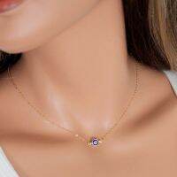 Fashion Necklace Women Evil Eye Pendant Blue Magic Eye Simple Ladies Clavicle Chain Jewelry Wholesale