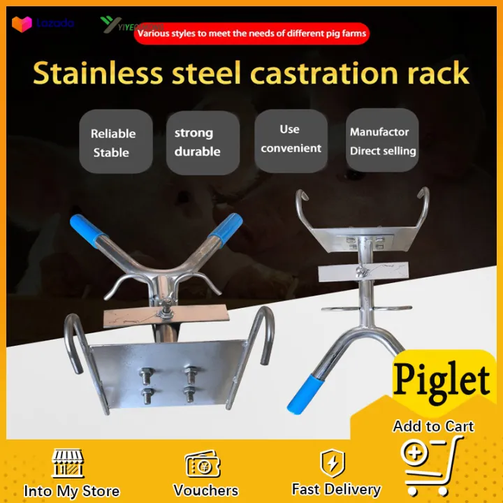 1Set Pig Castration Table Device Stainless Steel Piglet Castration Rack