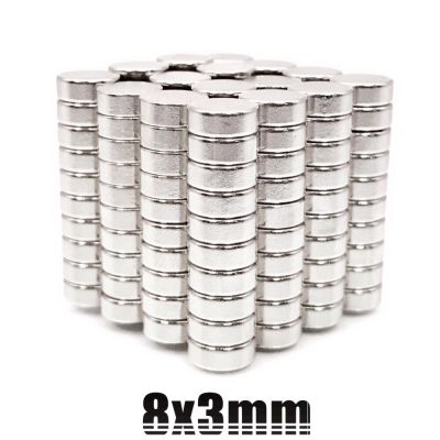 10ชิ้น แม่เหล็ก 8x3มิล กลมแบน Magnet Neodymium 8*3mm แม่เหล็กแรงสูง 8x3mm แม่เหล็ก กลมแบน 8mm x 3mm แรงดูดสูง ติดแน่น ติดทน พร้อมส่ง