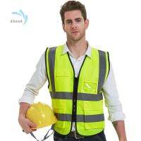 ABOND Workwear ปลอดภัยหลายกระเป๋าคืนวิ่งเสื้อผ้าสะท้อนแสงแข่งรถความปลอดภัยของร่างกายเสื้อกั๊กเสื้อกั๊กสะท้อนแสงอุปกรณ์ป้องกันความปลอดภัย