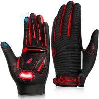 hotx【DT】 Cycling Gloves 5MM Gel Anti-Slip Shock-Absorbing Touchscreen Men