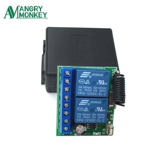 433mhz-universal-wireless-remote-control-switch-dc-12v-2ch-relay-receiver-module-and-2-pieces-transmitter-433mhz-remote-controls