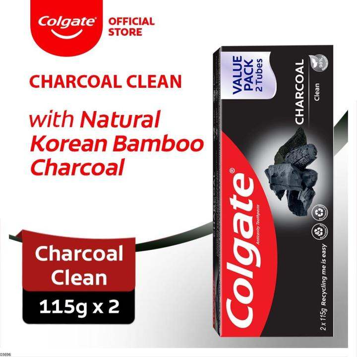 toothpaste for baby Colgate Charcoal Clean Toothpaste 115g Twin Pack