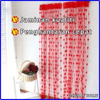 mNHZ Spot [Stok akan keluar dengan cepat] Lebar 100CM x Tinggi 200CM Langsir Cantik Murah Pintu Tingkap Sliding Door Love Heart String Window Door Divider Sheer Day Curtain [15 WARNA]