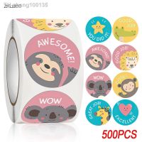 Stickers Kids Reward Label Waterproof Cartoon Zoo Animals Stickers Kids Notebook Scrapbook Sticker Toy for Children Boys Girls