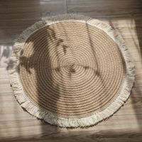 Jute B B Floor Mats Home Japanese Study Minimalist Wind Retro Woven Coffee Table Mat Living Room Sofa Mat