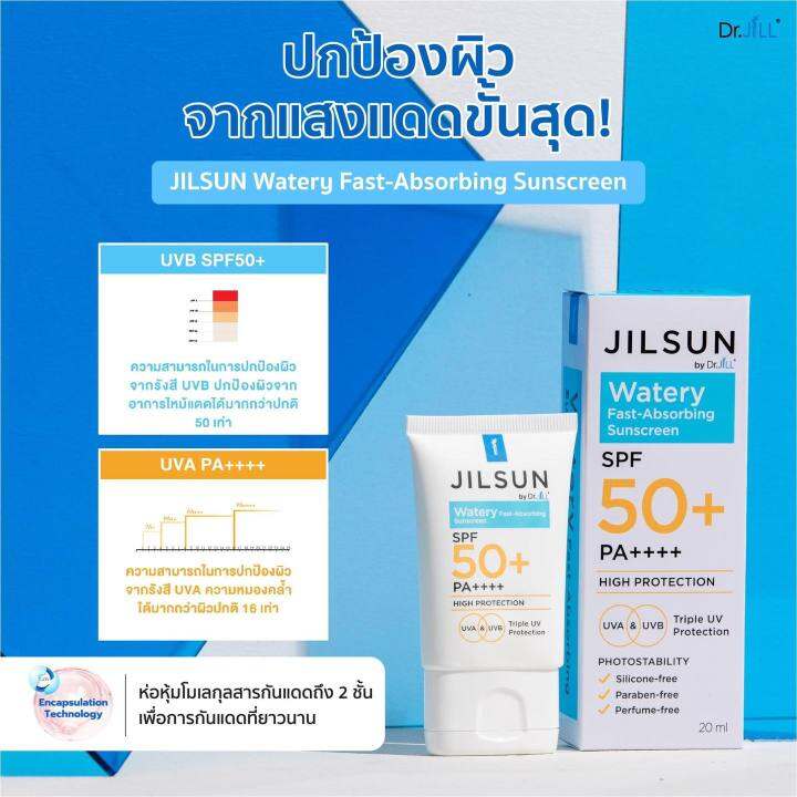 2-แถม-1-ครีมกันแดดดร-จิว-jilsun-sunscreen-jilsun-watery-spf-50-pa-20-ml