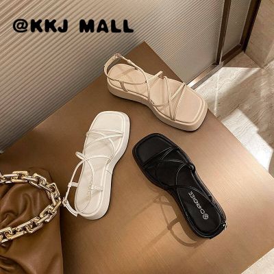 KKJ MALL รองเท้าแตะ รองเท้าหญิง รองเท้าแฟชั่นญ เกาหลี แฟชั่น สินค้ามาใหม่ รองเท้าแตะ รองเท้าแตะแพลตฟอร์ม