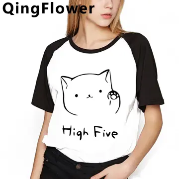 New Cute Women T-shirt Cartoon Cat Funny T-shirt Harajuku Graphic Ulzzang T- shirt 90s