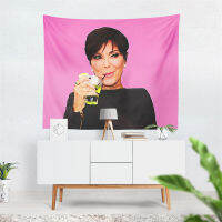 Gaslight Gatekeep Girlboss Kris Jenner Tapestry Wall Hanging Art สำหรับตกแต่งห้องนอนห้องนั่งเล่น