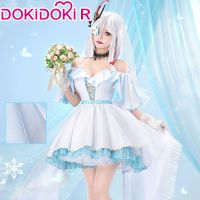 Shenhe Cosplay Game Genshin Impact Cosplay DokiDoki-R White Dress Cute Wedding Dress Shen He Doujin Cosplay Costume