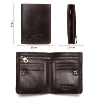 Contacts Genuine Leather Engraving Wallet Men Vintage Brand Money Bag Zip Coin Purse Wallets Bifold High Quality Card Holder