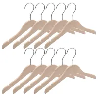 Wooden Childrens/Childrens Hangers (10 Pack) Smooth and Durable Wooden Baby/Parenting Hangers-12.5 Inch-Space Saving, 360 ° Hooks and Cutouts-perfect for Toddler Dress Hangers