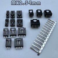 10PCS MX2.54 TJC8 Dupont Connector 2/3/4/5/12Pin with Belt Buckle Single Row 2.54mm Right Angle Pin Header  Housing  Terminals