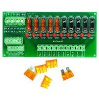 Panel Mount 10 Position Power Distribution Fuse Module Board For AC/DC 5 32V.