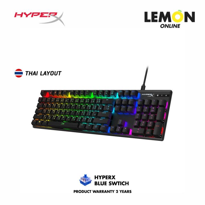 hyperx-gaming-keyboard-alloy-origins-hyperx-blue-switch-คีย์ภาษาไทย-รับประกันศูนย์ไทย-2-ปี