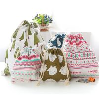 Printed Storage Bag Cotton Linen Fabric Dust Cloth Clothes Socks Underwear Shoes Receive Bag Home Sundry Kids Toy Storage Bags