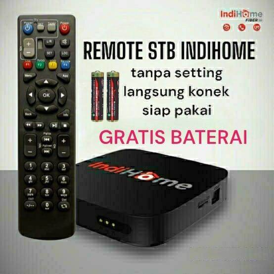 DIJAMIN KONEK SET TOP BOX Remote Remot Untuk TV Indihome+Batrai