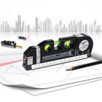 Multipurpose Laser Level laser measure Line 8ft+ Measurement Tape Ruler Adjusted Standard and Metric Rulers