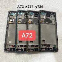 สำหรับ Samsung Galaxy A72 A725 A726ไฟฟ้า Lite ด้านหน้า Lcd ที่อยู่อาศัยหน้ากากพลาสติกกลางชิ้นส่วนเปลี่ยนฝาครอบเฟรม